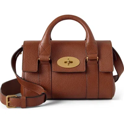 MULBERRY MULBERRY MINI BAYSWATER GRAINED LEATHER HANDBAG