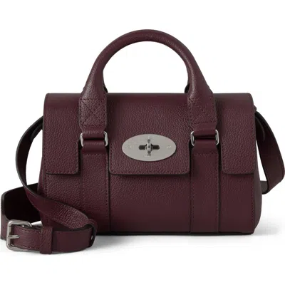 MULBERRY MULBERRY MINI BAYSWATER GRAINED LEATHER HANDBAG