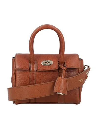 Mulberry Mini Bayswater Leather Handbag For Women In Brown