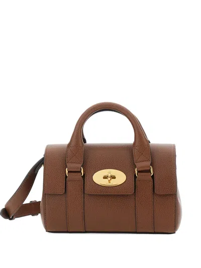 Mulberry Mini Bayswater Leather Tote Bag In Brown