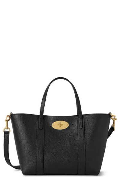 Mulberry Mini Bayswater Leather Tote In Black