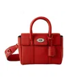 Mulberry Bayswater Pebbled Leather Satchel In Red