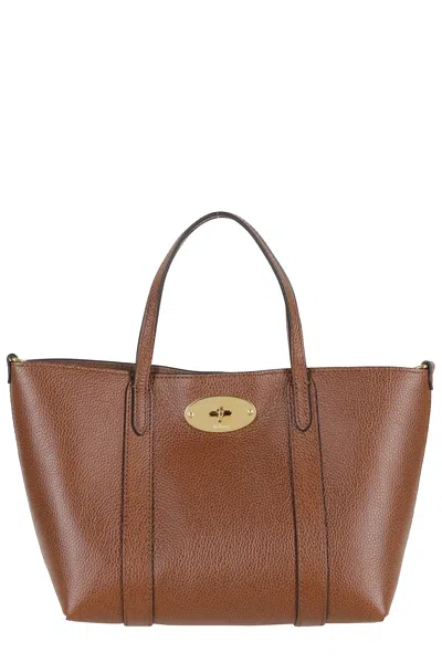 Mulberry Mini Bayswater Tote Two Tone Scg In Brown