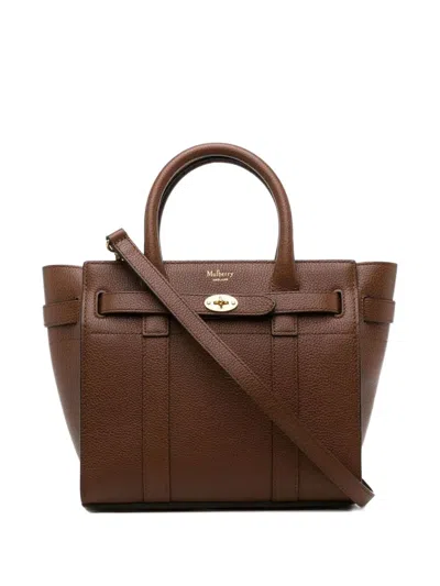 Mulberry Mini Bayswater Zipped Bag In Brown
