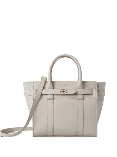 Mulberry Mini Bayswater Zipped Tote Bag In Neutral