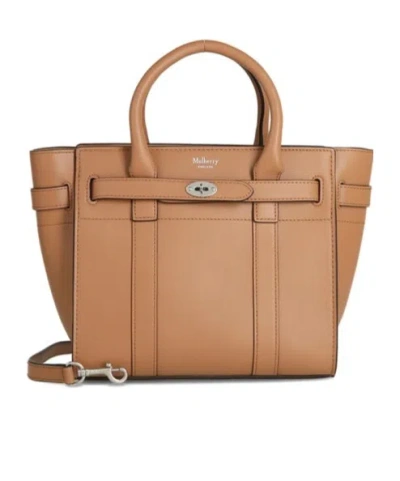 Mulberry Mini Zipped Bayswater In Sable