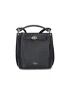 Mulberry Pebbled Top Handle Adjustable Strap Shoulder Bag In Black