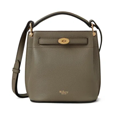 Mulberry Mini Islington Bucket In Linen Green
