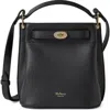 Mulberry 'small Islington' Black Bucket Bag With Twist Lock Closure In Black