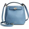 Mulberry Mini Islington Leather Bucket Bag In Brighton Blue