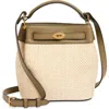 MULBERRY MULBERRY MINI ISLINGTON WOVEN RAFFIA & LEATHER BUCKET BAG