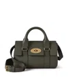 Mulberry Mini Bayswater Grained Leather Handbag In Green