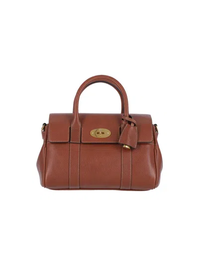 Mulberry Mini Leather Crossbody Bag In Brown