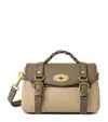 Mulberry Mini Raffia And Leather Alexa Satchel In Green