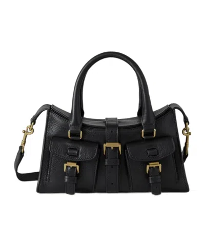 Mulberry Mini Roxanne Black High Shine Leather