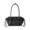 Mulberry Small Bayswater Black Shoulder Bag With Laminated Logo In Leather In Black