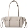 Mulberry 'mini Bayswater' Beige Shoulder Bag With Laminated Logo In Chalk