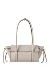 Mulberry Mini Bayswater Beige Shoulder Bag With Laminated Logo In Leather Woman