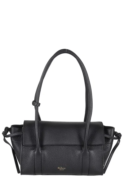 Mulberry Mini Soft Bayswater Heavy Grain In Black