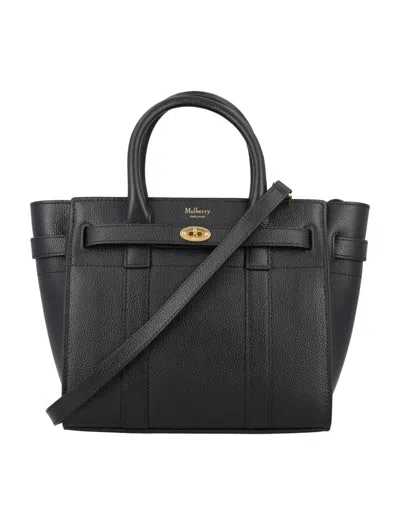 Mulberry Mini Zipped Bayswater Bag In Black