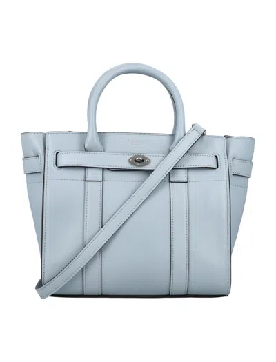 Mulberry Mini Bayswater Zipped Tote Bag In Blue