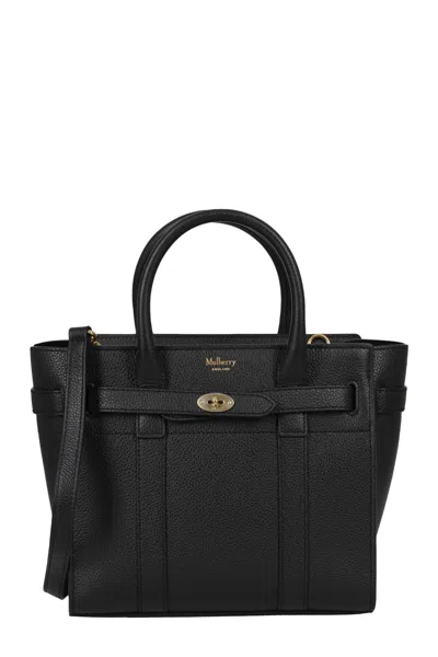 Mulberry Mini Zipped Bayswater Small Classic Grai In Black