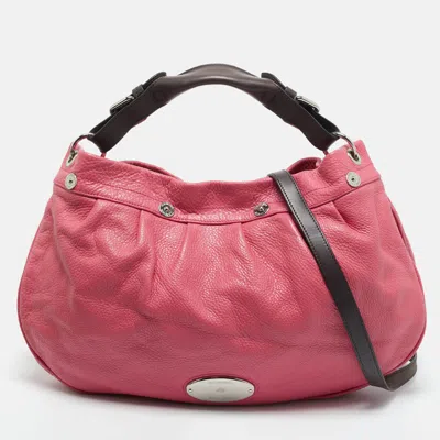Pre-owned Mulberry Mitzy Pink/brown Leather Hobo