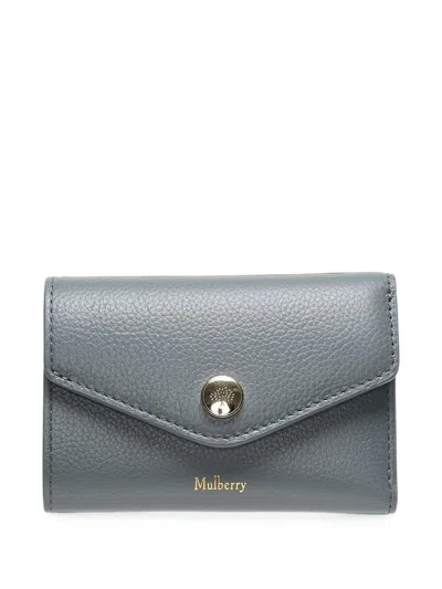 Mulberry Multi-card Leather Wallet In Gray