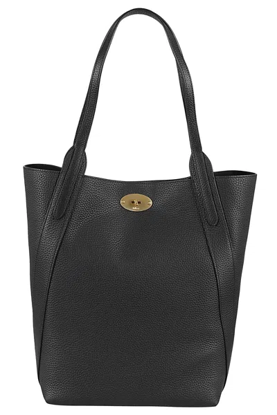 Mulberry North South Bayswater Leather Tote Bag In Black