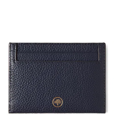 Mulberry Nappa Leather Continental Card Holder In Blue
