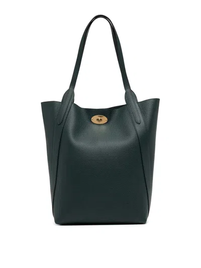 Mulberry North South Bayswater Leather Tote Bag In  Green