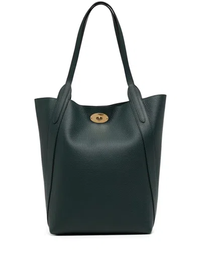 Mulberry North South Bayswater Leather Tote Bag In  Green