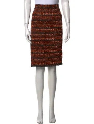 Pre-owned Mulberry Nylon Knee-length Skirt In Orange
