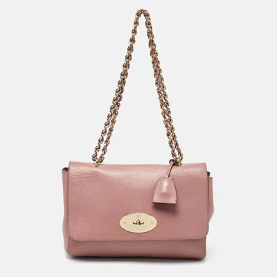 Pre-owned Mulberry Old Rose Leather Medium Lily Shoulder Bag In Pink