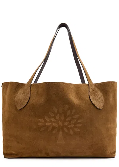 Mulberry Oversized Suede Tote Bag In Brown