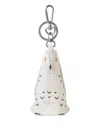 Mulberry Owl Leather Keyring In Metallic