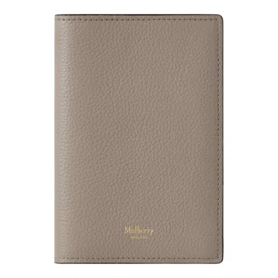 Mulberry Passport Cover Cashmere Taupe Small Classic Grain In Neutral