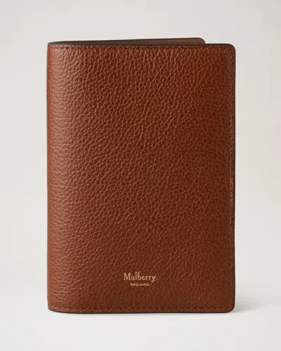 Mulberry Passport Cover Two Tone Small Classic Grain In Brown