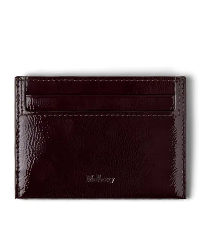 Mulberry Patent Leather Continental Card Holder In Purple