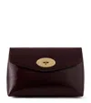 Mulberry Patent Leather Darley Cosmetic Pouch In Burgundy