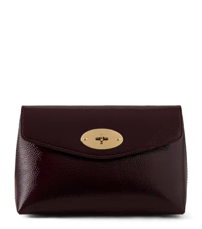 Mulberry Patent Leather Darley Cosmetic Pouch In Purple