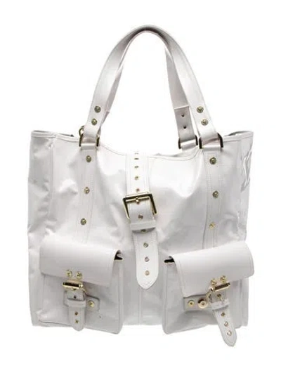 Pre-owned Mulberry Patent Leather Hobo In White