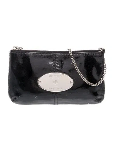 Pre-owned Mulberry Patent Leather Shoulder Bag In Black