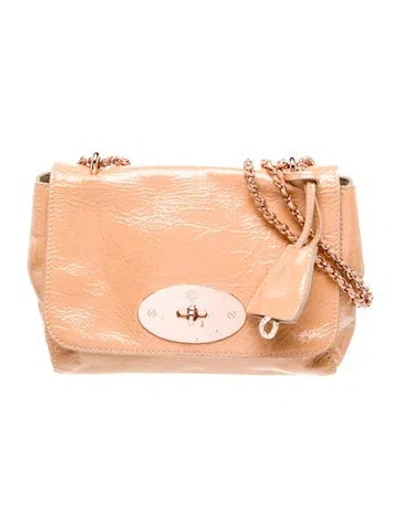 Pre-owned Mulberry Patent Leather Shoulder Bag In Neutral
