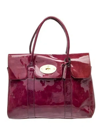 Pre-owned Mulberry Patent Leather Top Handle Bag In Brown