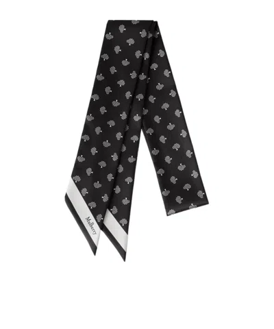 Mulberry Patterned Scarf In Black