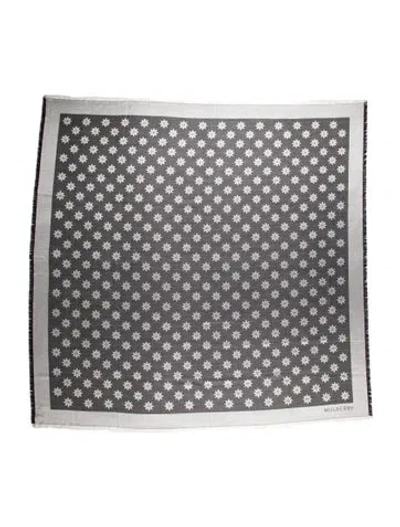 Pre-owned Mulberry Patterned Scarf In Blue