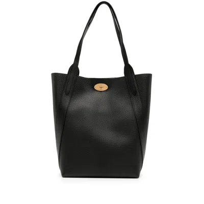 Mulberry Pebbled Calf Leather Tote Bag In Black
