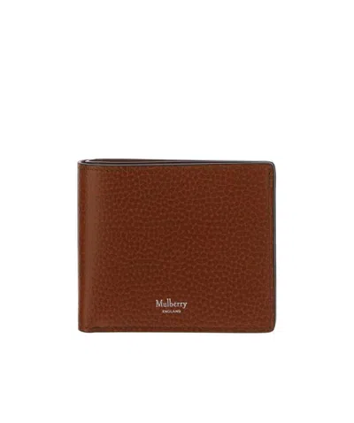 Mulberry Pebbled-effect Bifold Wallet In Brown