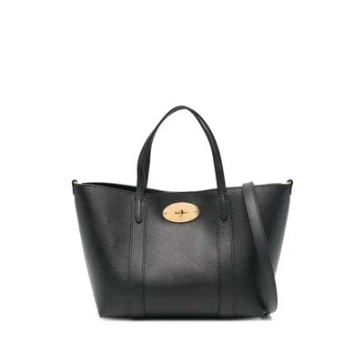 Mulberry Pebbled Leather Tote Bag In Black
